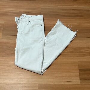 J. Crew Crisp White Frayed Hem Jeans